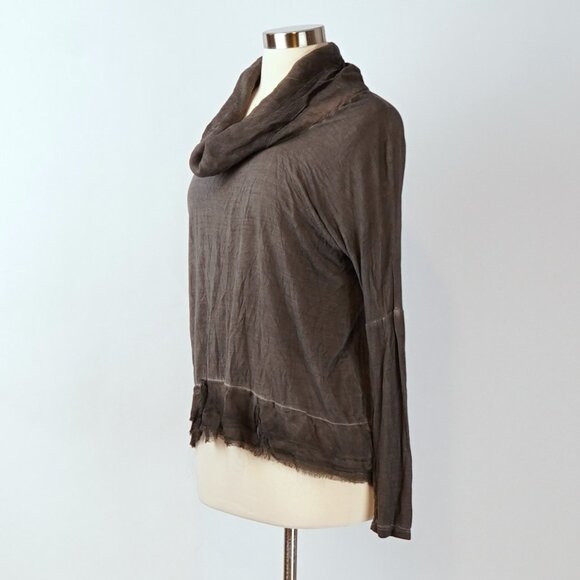 Sacred Threads Tunic Cowl Neck Long Sleeve Blouse Gray - Size Small - Picture 2 of 5